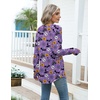 Zeagoo Women’s Casual Long Sleeve Shirts Crew Neck Round Loose Tunic Tops(Halloween Purple)
