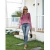Zeagoo Women’s Casual Long Sleeve Shirts Crew Neck Round Loose Tunic Tops(Purple Willow)