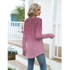 Zeagoo Women’s Casual Long Sleeve Shirts Crew Neck Round Loose Tunic Tops(Purple Willow)