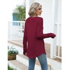 Zeagoo Women’s Casual Long Sleeve Shirts Crew Neck Round Loose Tunic Tops(Wine Red)