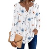 Zeagoo Womens Long Sleeve Tops 2026 V Neck Pleated Shirts Dressy Casual Tunic Blouses Loose Fit Fall Fashion Clothes(Aawhite Floral-printed)