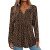 Zeagoo Womens Long Sleeve Tops 2026 V Neck Pleated Shirts Dressy Casual Tunic Blouses Loose Fit Fall Fashion Clothes(An427)