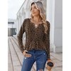Zeagoo Womens Long Sleeve Tops 2026 V Neck Pleated Shirts Dressy Casual Tunic Blouses Loose Fit Fall Fashion Clothes(An427)