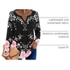 Zeagoo Womens Long Sleeve Tops 2026 V Neck Pleated Shirts Dressy Casual Tunic Blouses Loose Fit Fall Fashion Clothes(Black Pink-printed)