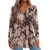 Zeagoo Womens Long Sleeve Tops 2026 V Neck Pleated Shirts Dressy Casual Tunic Blouses Loose Fit Fall Fashion Clothes(Cx366)
