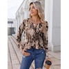 Zeagoo Womens Long Sleeve Tops 2026 V Neck Pleated Shirts Dressy Casual Tunic Blouses Loose Fit Fall Fashion Clothes(Cx366)