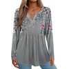 Zeagoo Womens Long Sleeve Tops 2026 V Neck Pleated Shirts Dressy Casual Tunic Blouses Loose Fit Fall Fashion Clothes(Hf36)
