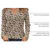 Zeagoo Womens Long Sleeve Tops 2026 V Neck Pleated Shirts Dressy Casual Tunic Blouses Loose Fit Fall Fashion Clothes(Khaki-printed)