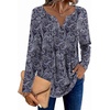 Zeagoo Womens Long Sleeve Tops 2026 V Neck Pleated Shirts Dressy Casual Tunic Blouses Loose Fit Fall Fashion Clothes(Mz473)