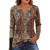 Zeagoo Womens Long Sleeve Tops 2026 V Neck Pleated Shirts Dressy Casual Tunic Blouses Loose Fit Fall Fashion Clothes(Mz721)