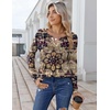 Zeagoo Womens Long Sleeve Tops 2026 V Neck Pleated Shirts Dressy Casual Tunic Blouses Loose Fit Fall Fashion Clothes(Mz857)