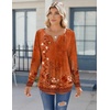 Zeagoo Womens Long Sleeve Tops 2026 V Neck Pleated Shirts Dressy Casual Tunic Blouses Loose Fit Fall Fashion Clothes(Mz867)