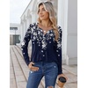 Zeagoo Womens Long Sleeve Tops 2026 V Neck Pleated Shirts Dressy Casual Tunic Blouses Loose Fit Fall Fashion Clothes(Sf103)