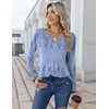 Zeagoo Womens Long Sleeve Tops 2026 V Neck Pleated Shirts Dressy Casual Tunic Blouses Loose Fit Fall Fashion Clothes(Sf166)