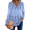 Zeagoo Womens Long Sleeve Tops 2026 V Neck Pleated Shirts Dressy Casual Tunic Blouses Loose Fit Fall Fashion Clothes(Sf166)