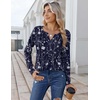 Zeagoo Womens Long Sleeve Tops 2026 V Neck Pleated Shirts Dressy Casual Tunic Blouses Loose Fit Fall Fashion Clothes(Sf180)