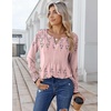 Zeagoo Womens Long Sleeve Tops 2026 V Neck Pleated Shirts Dressy Casual Tunic Blouses Loose Fit Fall Fashion Clothes(Sf190)