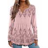 Zeagoo Womens Long Sleeve Tops 2026 V Neck Pleated Shirts Dressy Casual Tunic Blouses Loose Fit Fall Fashion Clothes(Sf190)