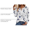 Zeagoo Womens Long Sleeve Tops 2026 V Neck Pleated Shirts Dressy Casual Tunic Blouses Loose Fit Fall Fashion Clothes(White-printed)