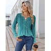 Zeagoo Womens Long Sleeve Tops 2026 V Neck Pleated Shirts Dressy Casual Tunic Blouses Loose Fit Fall Fashion Clothes(Xh363)