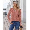 Zeagoo Womens Long Sleeve Tops 2026 V Neck Pleated Shirts Dressy Casual Tunic Blouses Loose Fit Fall Fashion Clothes(Xh518)