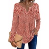 Zeagoo Womens Long Sleeve Tops 2026 V Neck Pleated Shirts Dressy Casual Tunic Blouses Loose Fit Fall Fashion Clothes(Xh518)