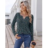 Zeagoo Womens Long Sleeve Tops 2026 V Neck Pleated Shirts Dressy Casual Tunic Blouses Loose Fit Fall Fashion Clothes(Xh522)