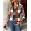 Zeagoo Womens Roll Up Long Sleeve Tops V Neck Shirts Dressy Casual Work Blouses S-2XL(Jh493)