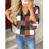 Zeagoo Womens Roll Up Long Sleeve Tops V Neck Shirts Dressy Casual Work Blouses S-2XL(Jh493)
