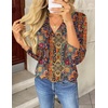 Zeagoo Womens Roll Up Long Sleeve Tops V Neck Shirts Dressy Casual Work Blouses S-2XL(Mz721)
