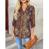 Zeagoo Womens Roll Up Long Sleeve Tops V Neck Shirts Dressy Casual Work Blouses S-2XL(Mz721)