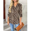 Zeagoo Womens Roll Up Long Sleeve Tops V Neck Shirts Dressy Casual Work Blouses S-2XL(Pa222)