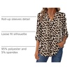 Zeagoo Womens Roll Up Long Sleeve Tops V Neck Shirts Dressy Casual Work Blouses S-2XL(Pa222)