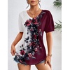 Zeagoo Womens Summer Tops 2026 Puff Short Sleeve Shirts V Neck Tunic blouse(Bf183)