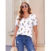 Zeagoo Womens Summer Tops 2026 Puff Short Sleeve Shirts V Neck Tunic blouse(Dw170)
