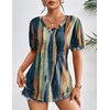 Zeagoo Womens Summer Tops 2026 Puff Short Sleeve Shirts V Neck Tunic blouse(Multicolor 289)