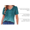 Zeagoo Womens Summer Tops 2026 Puff Short Sleeve Shirts V Neck Tunic blouse(Xh363)