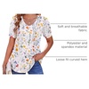 Zeagoo Womens Summer Tops 2026 Puff Short Sleeve Shirts V Neck Tunic blouse(Xh403)