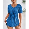 Zeagoo Womens Summer Tops 2026 Puff Short Sleeve Shirts V Neck Tunic blouse(Zr459)