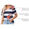 Zeagoo Womens Summer Tops Short Sleeve Work Casual Shirts Trendy V Neck Tee(Bf98)