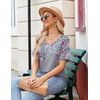 Zeagoo Womens Summer Tops Short Sleeve Work Casual Shirts Trendy V Neck Tee(Hf36)
