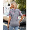 Zeagoo Womens Summer Tops Short Sleeve Work Casual Shirts Trendy V Neck Tee(Hf36)