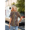 Zeagoo Womens Summer Tops Short Sleeve Work Casual Shirts Trendy V Neck Tee(Mz721)