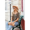 Zeagoo Womens Summer Tops Short Sleeve Work Casual Shirts Trendy V Neck Tee(Mz721)