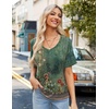 Zeagoo Womens Summer Tops Short Sleeve Work Casual Shirts Trendy V Neck Tee(Pa171)