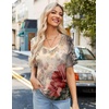 Zeagoo Womens Summer Tops Short Sleeve Work Casual Shirts Trendy V Neck Tee(Pa275)