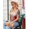 Zeagoo Womens Summer Tops Short Sleeve Work Casual Shirts Trendy V Neck Tee(Pa275)