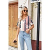 Zeagoo Womens Summer Tops Short Sleeve Work Casual Shirts Trendy V Neck Tee(Sf189)
