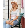 Zeagoo Womens Summer Tops Short Sleeve Work Casual Shirts Trendy V Neck Tee(Tw668)