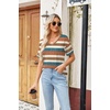 Zeagoo Womens Summer Tops Short Sleeve Work Casual Shirts Trendy V Neck Tee(Tz187)